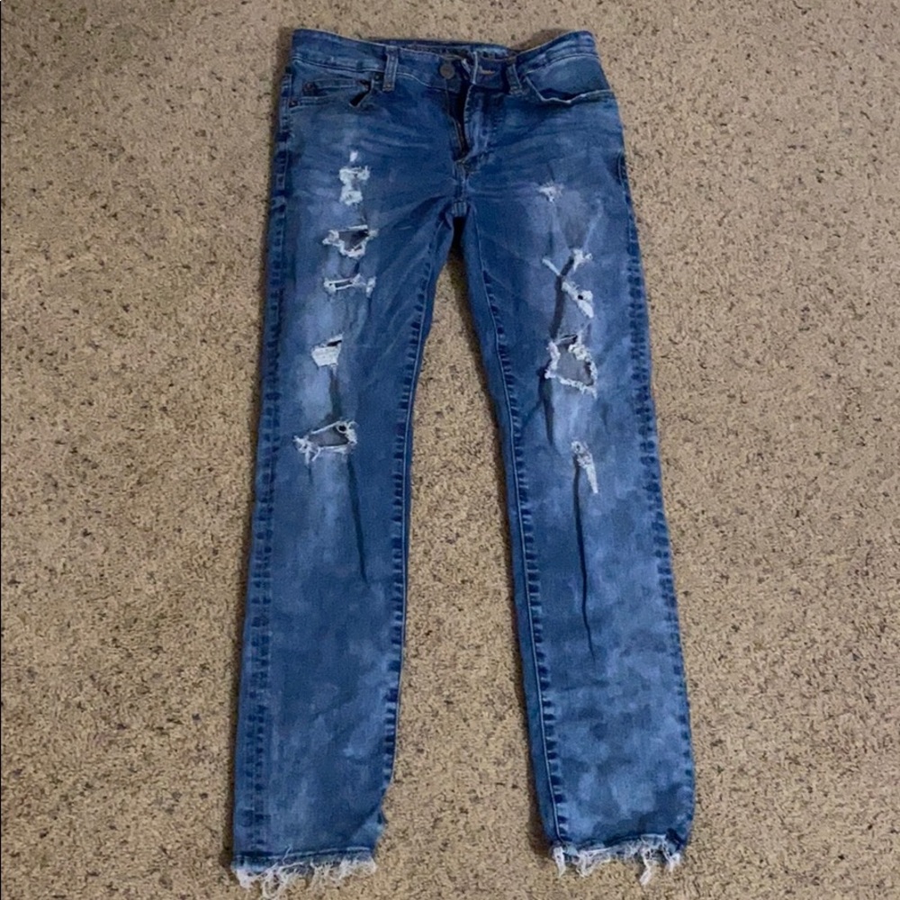 Distressed jeans